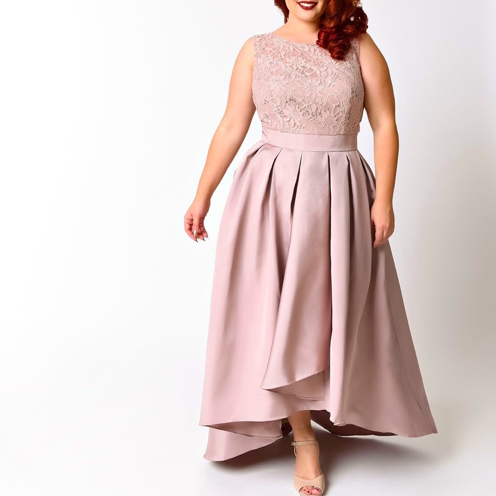 COPY - Sequin Lace Dress with Mikado Skirt David'…